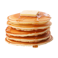 AI generated Pancakes isolated on transparent background png