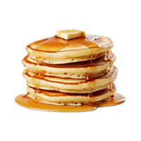 AI generated Pancakes isolated on transparent background png