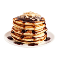 AI generated Pancakes isolated on transparent background png