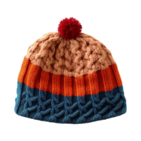 AI generated Knitted hat color isolated on transparent background png