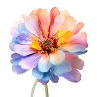 AI generated Colorful flower isolated on transparent background png