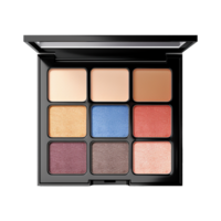 AI generated Eye shadow palette in vibrant colors isolated on transparent background png