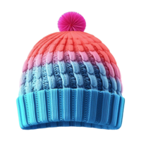 AI generated Knitted hat color isolated on transparent background png