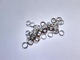 Photos of lots of small iron rings. This photo is perfect for calendars, advertisements, banners, posters