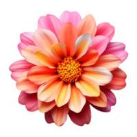 AI generated Colorful flower isolated on transparent background png