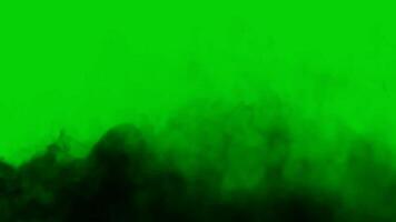 Heavy black smoke in the air For fire and burning green screen video