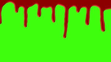 sangue vermelho limpar partícula deslizar mostrar foto verde tela chromakey video