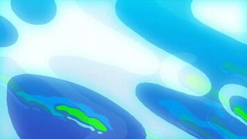 rutschen und wischen 2d animiert Karikatur Wasser Bewegung Abdeckungen Bildschirm Grün Bildschirm video