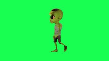 Green screen baby zombie walking right angle video