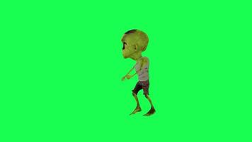 effrayant zombi 3d salsa Danse isolé la gauche angle video