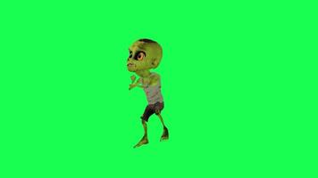 Ugly animated zombie green screen gangnam style right angle video