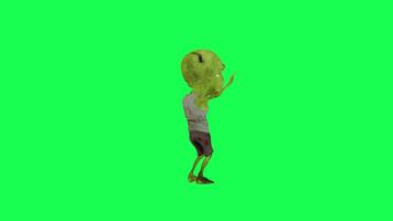 Left Angle Hip Hop Dancing Green Screen Cartoon Speaker Zombie video