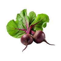 AI generated Beetroot with leaves isolated on transparent background png