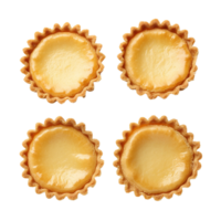 AI generated Tartlet tart shells png isolated on transparent background