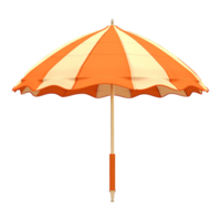 ai generato spiaggia ombrello isolato su trasparente sfondo png