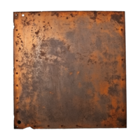 AI generated Rusty metal plate isolated on transparent background png