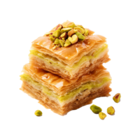 AI generated Baklavas on transparency background png