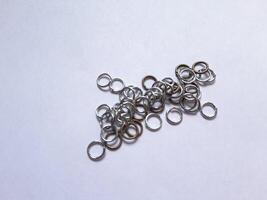 Photos of lots of small iron rings. This photo is perfect for calendars, advertisements, banners, posters