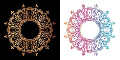 étnico decorativo elemento lujo dorado mandala diseño vector