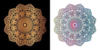 Ethnic decorative element luxury golden mandala design vector
