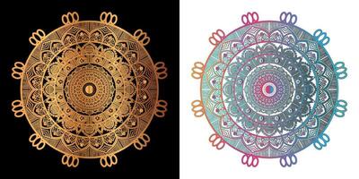 Ethnic decorative element luxury golden mandala design vector