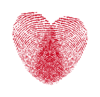 Fingerprint Heart Love Live scan, Heart Print, heart-shaped thumb mark, love png