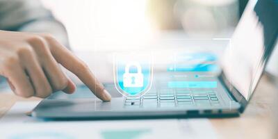 Data protection concept and secure internet security access ,cyber security technology ,Login to the online database with your username and password ,secure login authorization photo