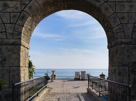 Old ruins by the sea photo