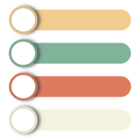 infográfico Lista com 4 passos e processo Projeto png