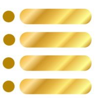 Infografica elenco con 4 passaggi e processi oro colore design png