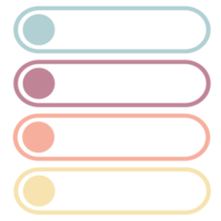 Infografik aufführen mit 4 Schritte und Prozess Design png