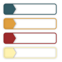 Infografica elenco con 4 passaggi e processi design png