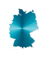 Vector isolated illustration icon with simplified blue silhouette of Germany map. Polygonal geometric style. White background.