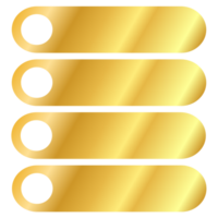 Infografica elenco con 4 passaggi e processi oro colore design png