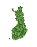 vector aislado simplificado ilustración icono con verde herboso silueta de Finlandia mapa. blanco antecedentes