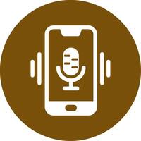 Mobile Voice Assistant Vecto Icon vector