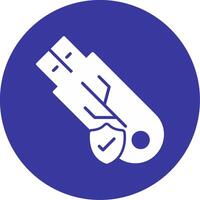 Usb Secure Vecto Icon vector