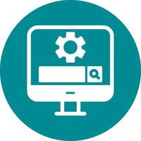 Computer Search Engine Vecto Icon vector