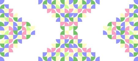 triangle pastel green mosaic rounded pattern design background vector