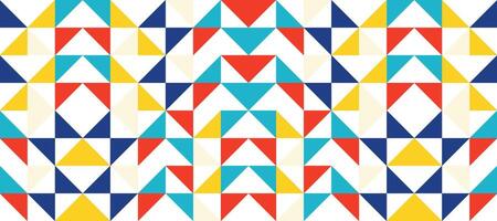 triangle colorful red mosaic pattern design background vector