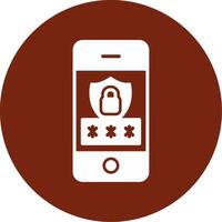 Mobile Security Vecto Icon vector