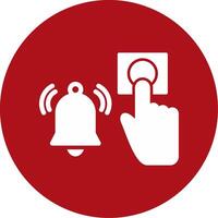 Emergency Alarm Button Vecto Icon vector