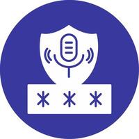 Voice Access Security Vecto Icon vector