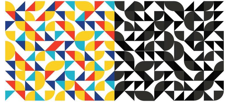 vistoso triángulo mosaico con negro diseño fondo antecedentes vector