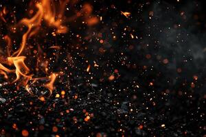 AI generated Fiery dance of night photo