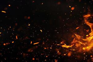AI generated Fiery essence dance photo