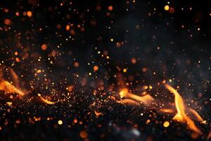 AI generated Sparkling sparks cascade photo