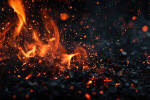 AI generated Glimmering sparks cascade photo