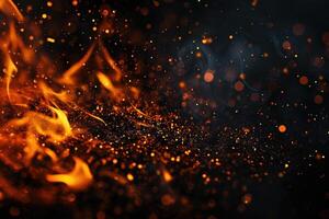 AI generated Fiery essence cascade photo