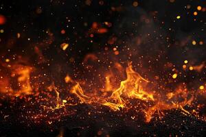 AI generated Midnight's fiery dance photo
